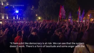 Hundreds protest in Paris as far right projected to make big gains in EU elections in France