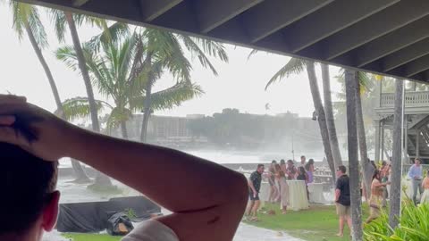 Huge Wave Crashes Wedding in Hawaii