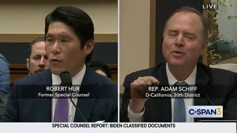 Special Council Robert Hur Fires Back At Adam Schiff About Biden's Competency