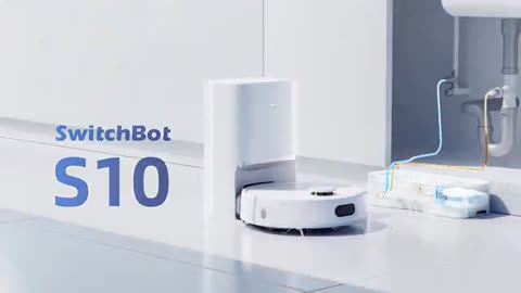 SwitchBot S10. A 100% automated floor cleaning robot