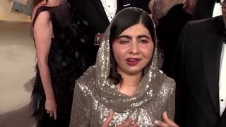 Malala walks the Oscars carpet for documentary