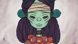 Tribal grandmother drawing