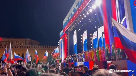 One year ago 4 regions became a part of Russia. A big day, a big party on Red Square in Moscow