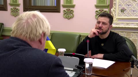 Boris Johnson meets Zelenskiy on visit to Ukraine