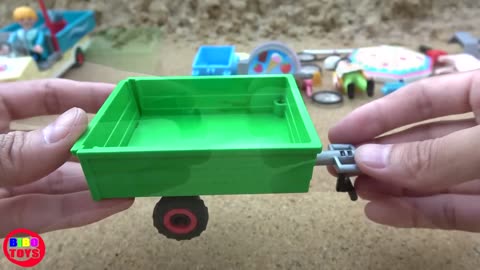 Car assembly toys for kids - Playmobil Aquarium Maintenance Cart, Ice Cream Man, Trailers