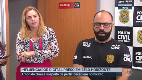 Influenciador digital é preso suspeito de participação em homicídio | SBT Brasil (08/11/22)