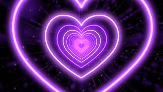 202. Background Video💜Heart Background Neon Heart Heart