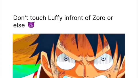 Don't teach luffy Infront of zoro or else 😈