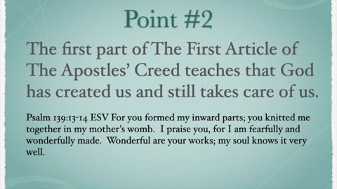 Apostles' Creed: First Article