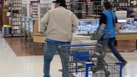 Man Smashes Jewelry Cases at Walmart