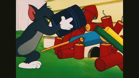 Jerry blasting behind the tom,Tom and Jerry funny cartoon videos, cartoon funny Video