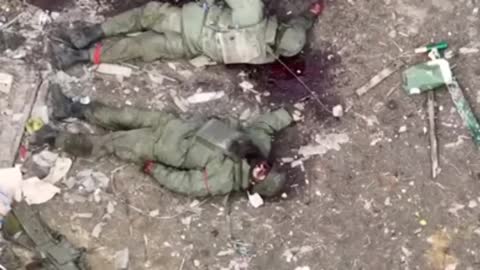 Ukrainian posted a video of the execution of captured Russian soldiers.