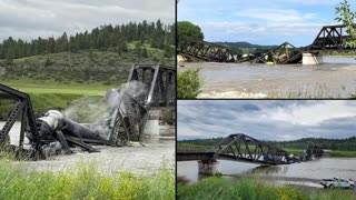 Hazardous Materials LEAKING! Bridge Over Yellowstone River Collapses, Sending Train Into Water