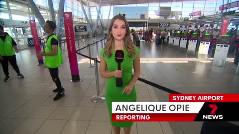 Tears and hugs aplenty at Sydney Airport for Christmas travellers | 7NEWS