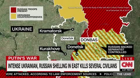INTENSE UKRAINIAN, RUSSIAN SHELLING IN EAST KILLS SEVERAL CIVILIANS