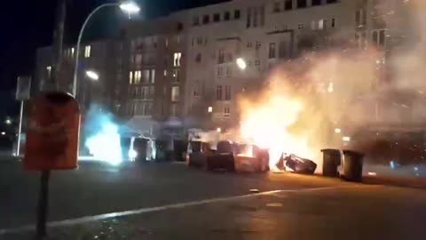 New Year's Eve in Berlin. Migrants are destroying the city.
