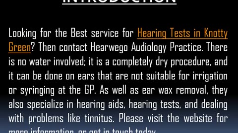 One of the Best service for Hearing Tests in Knotty Green