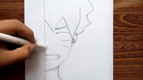 Easy anime sketch || how to draw Boruto Uzumaki half face easy step by step || Ghulam's Art