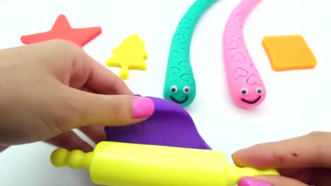 Mesmerizing Color Play! Watch Play-Doh Snake Surprise - Relaxing ASMR Satisfaction!