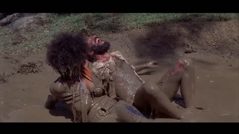 Pam Grier naked mud fight in The Big Bird Cage 1972