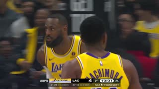 NBA - LeBron throws it down early in the Battle of LA