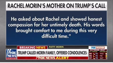 President Trump called Morin family and offered condolences