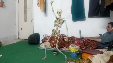 Skeleton Dance: A Spooky Groove Inside the Room