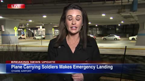 Flight carrying 300 soldiers makes emergency landing at O'Hare