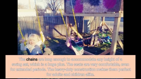 See Full Review: Sunnyglade 2PCS Swings Seats Heavy Duty with 66" Chain, Playground Swing Set A...