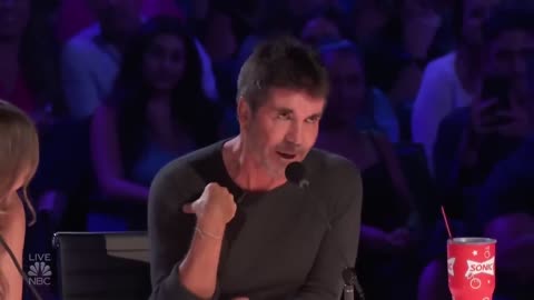 Simon Cowell and Judges Sing On Stage At America's Got Talent