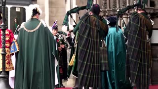 King Charles honors Camilla, Edward in Scotland