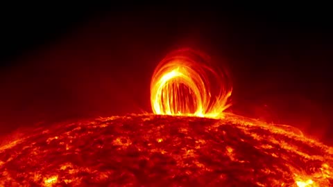 NASA | Fiery Looping Rain on the Sun