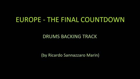 EUROPE - THE FINAL COUNTDOWN - DRUMS BACKING TRACK