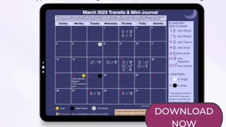 March 2023 Astrology Transit Calendar and Journal