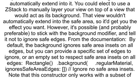 Ignore Safe Area in Xcode with SwiftUI