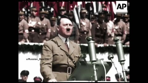 Adolf Hitler gives Queen of Hearts a speech