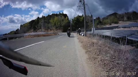 【バイク転倒】YAMAHA R1 Good job(๑و•̀ω•́)وMotorcycle accident site