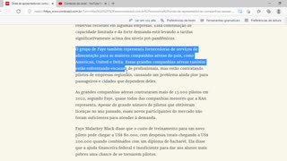 companhias aéreas dos EUA correm risco de escassez de pilotos