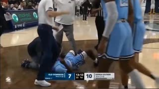 Old Dominion men's basketball player, Imo Essien collapses during game vs Georgia Southern
