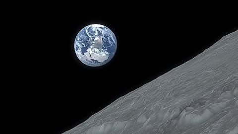 Earth view from the moon