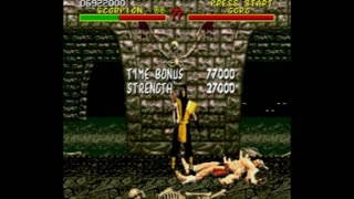 Mortal Kombat Arcade Edition (Sega Genesis) Scorpion Playthrough