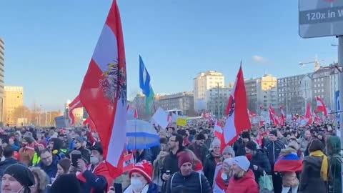 🇦🇹 Vienna Protest Against Tyrannical Vaccine Passports and Mandatory Vaccinations.