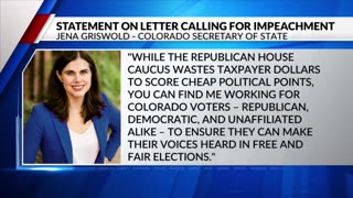 GOP representatives call for impeachment of Griswold after 'bias' toward Trump
