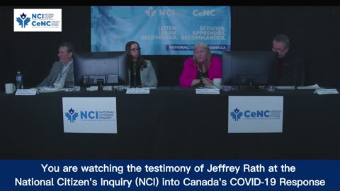 Jeffrey Rath at the National Citizen's Inquiry (NCI) into Canada's COVID-19 Response