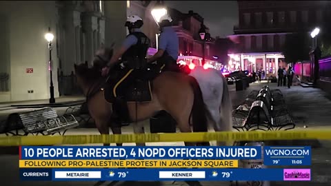 New Orleans Cops Injured in Anti-Israel Protest