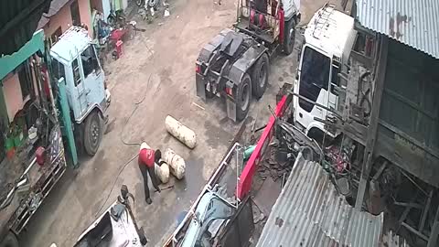 Gas Tank Shoots Through House Walls