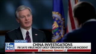 FBI DIRECTOR: "The origins of the pandemic are most likely a potential lab incident in Wuhan.