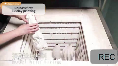 Revolutionizing Art: China's First 3D Clay Printing Unveiled!