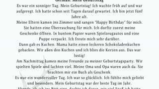 Mein Geburtstag (A1 Level) - German Audio Lesson