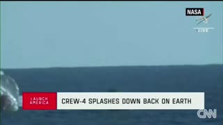 Astronauts returning home from space station splash down off Florida coast